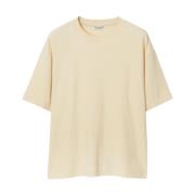 Equestrian Knight Design T-shirt Wit Burberry , Beige , Dames