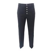 Zwarte Gabardine Broek voor Dames Dondup , Black , Dames