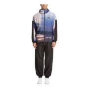 Abstract Multicolor Tracksuit met Capuchon Emporio Armani EA7 , Purple...