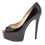 Pre-owned Leather heels Christian Louboutin Pre-owned , Black , Dames