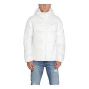 Witte Hoodie met Ritssluiting Calvin Klein , White , Heren