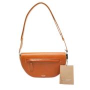 Pre-owned Leather handbags Burberry Vintage , Orange , Dames