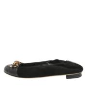 Pre-owned Leather flats Gucci Vintage , Black , Dames