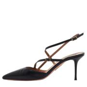 Pre-owned Leather heels Aquazzura Pre-owned , Black , Dames