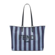 Blauwe Jacquard Pequin Shopper Fendi , Blue , Heren