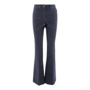 Flared denim jeans met logodetail Giorgio Armani , Blue , Dames