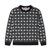 Jacquard Weave Jumper Kenzo , Black , Heren