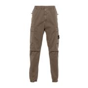 Bruine Broek met Zakken Stone Island , Brown , Heren