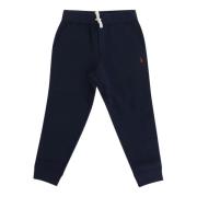 Katoenmix Logo Broek Zwart Polo Ralph Lauren , Black , Heren