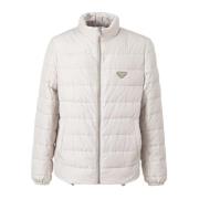 Grijze Polyesterjas voor Mannen Prada , Beige , Heren