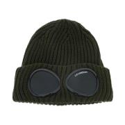 Wollen Beanie Goggle Muts C.p. Company , Green , Unisex