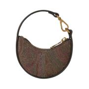 Bruine Paisley Jacquard Gecoate Canvas Tas Etro , Brown , Dames