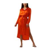 Oranje Fillipa Midi Jurk Semicouture , Orange , Dames