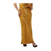 Gouden Maxi Rok Monroe Stijl Circle of Trust , Yellow , Dames