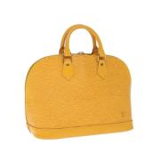 Pre-owned Leather handbags Louis Vuitton Vintage , Yellow , Dames