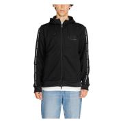 Zwarte Hoodie met Rits voor Mannen Herfst/Winter Emporio Armani EA7 , ...