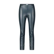 Faux Leather Pull-On Pants Sabrina Seductive , Blue , Dames