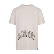 Wit T-shirt met opdruk en Smile Basket print Barrow , White , Heren