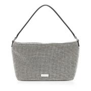 Zilveren Chainmail Hobo Tas Rits Sluiting Self Portrait , Gray , Dames