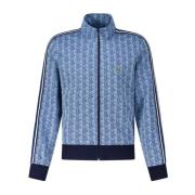 Jacquard Monogram Sweat Jacket Lacoste , Blue , Heren