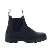 Elastische Beatles Leren Enkellaarzen Blundstone , Black , Heren