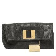 Pre-owned Leather clutches Louis Vuitton Vintage , Black , Dames