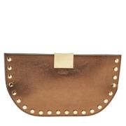 Pre-owned Leather clutches Burberry Vintage , Brown , Dames