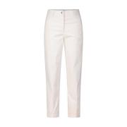 Velvet Straight Leg Trousers Cinque , Beige , Dames