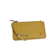 Pre-owned Canvas key-holders Louis Vuitton Vintage , Yellow , Dames