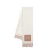 Wollen Ronde Vierkante Sjaal - Beige Jacquemus , Beige , Unisex