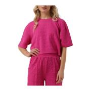 Fuchsia Trendy T-shirt Clara Refined Department , Pink , Dames