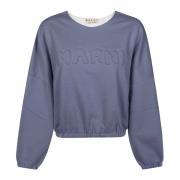 Stijlvolle Gircollo Over Sweatshirt Marni , Blue , Dames