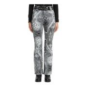 Abstract Multicolor Ski Broek Emporio Armani EA7 , Black , Dames