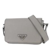 Pre-owned Leather prada-bags Prada Vintage , Gray , Dames