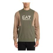 Gestreept Multicolor Logo Sweatshirt Emporio Armani EA7 , Green , Here...