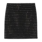 Zwarte Strass Geometrische Rok Sportmax , Black , Dames