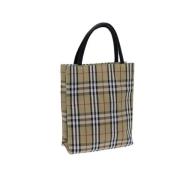 Pre-owned Canvas handbags Burberry Vintage , Beige , Dames