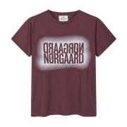 Cool Logo Print Trenda T-Shirt Sassafras Mads Nørgaard , Brown , Dames