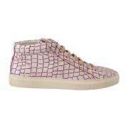 Stijlvolle Mid-Cut Leren Sneakers Hide&Jack , White , Dames