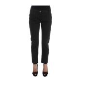 Chique Zwarte Denim Jeans Costume National , Black , Dames