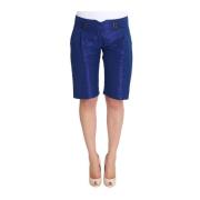 Blauwe Bermuda Shorts boven de knieën Ermanno Scervino , Blue , Dames