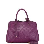 Pre-owned Leather handbags Louis Vuitton Vintage , Purple , Dames