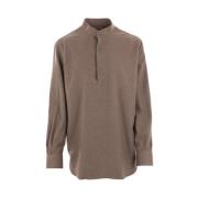 Rustic Amber Wol Kasjmier Shirt Loro Piana , Brown , Heren