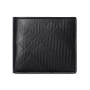 Zwart Geruite Portemonnee Burberry , Black , Heren