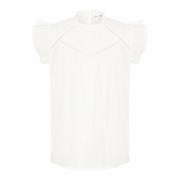 Eliosz Top Bluser Coconut Milk Saint Tropez , White , Dames