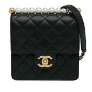 Pre-owned Leather crossbody-bags Chanel Vintage , Black , Dames