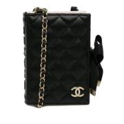 Pre-owned Leather shoulder-bags Chanel Vintage , Black , Dames