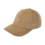 Beige Logo Tone Hat Ami Paris , Beige , Heren