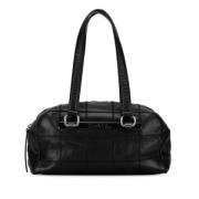 Pre-owned Leather shoulder-bags Chanel Vintage , Black , Dames