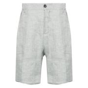 Linnen shorts met zij- en achterzakken Sease , Green , Heren